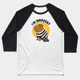 I'm innocent Capybara Prisioner Baseball T-Shirt